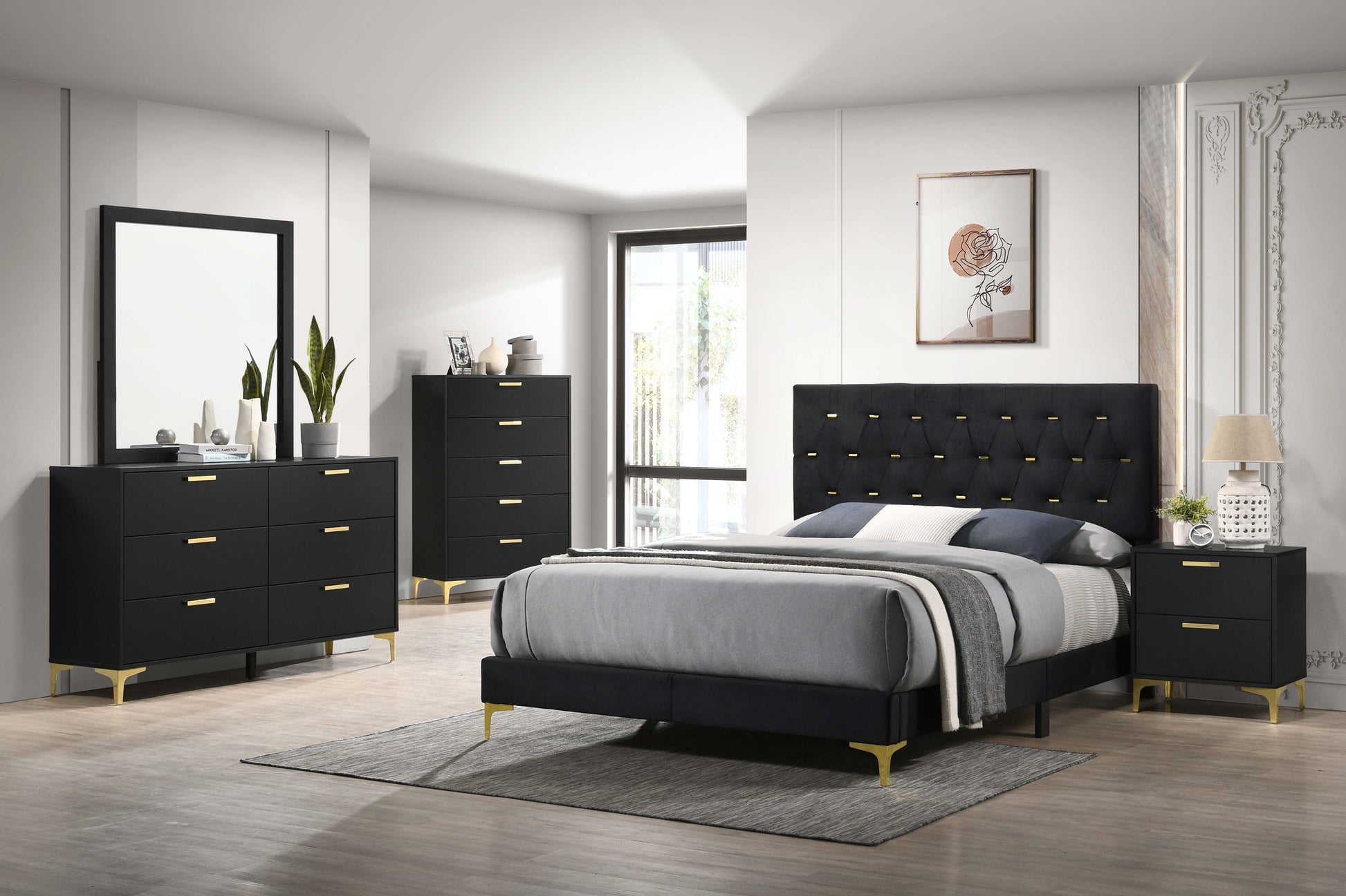 Kendall 4 Piece Contemporary Bedroom Set.