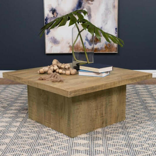 Devar Square Mango Wood Coffee TableMango Wood Coffee TableCoaster Furniture