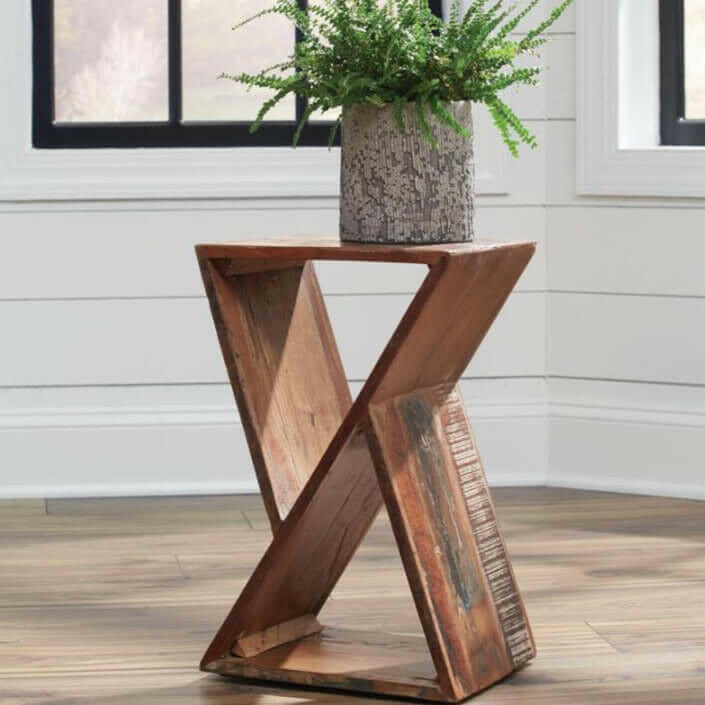 Lily Natural Geometric Accent TableSide TableCoaster Furniture